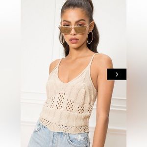Superdown crochet tank top